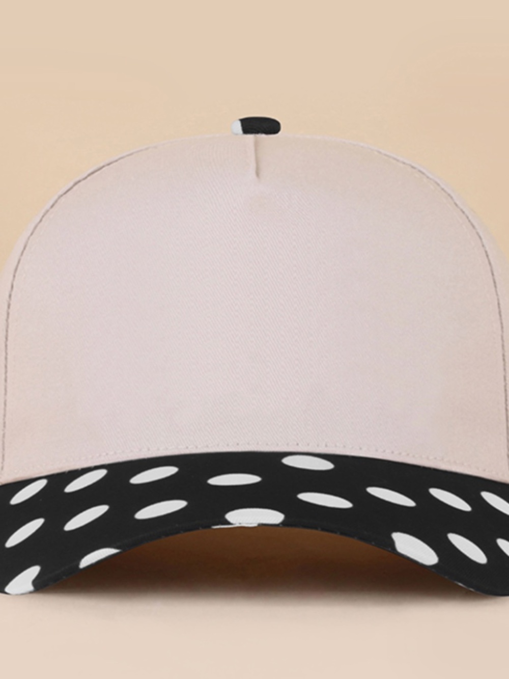 #1382 Polka dot two tone snapback hat